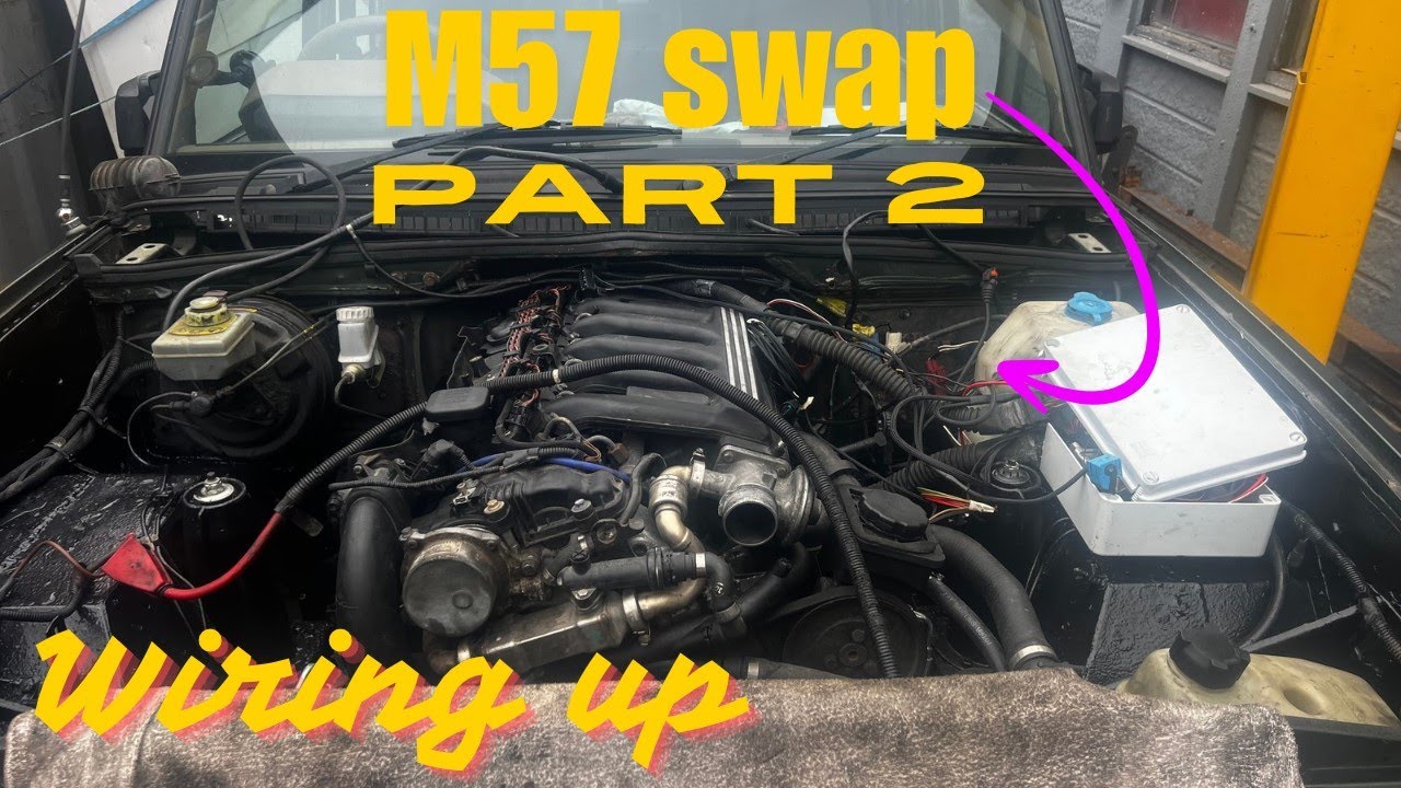M57 swap land rover discovery part 2 wiring it up & hopefully it runs to