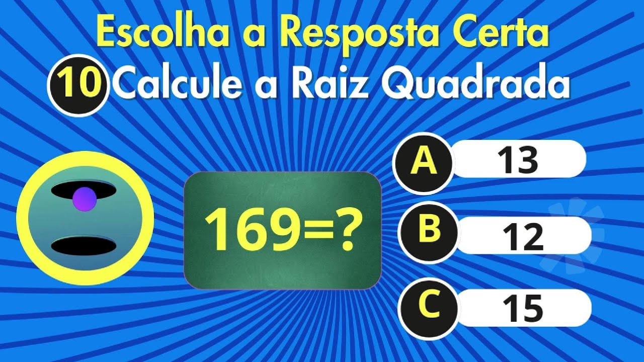 QUIZ - CALCULE A RAIZ QUADRADA✅✅✅✅✅✅