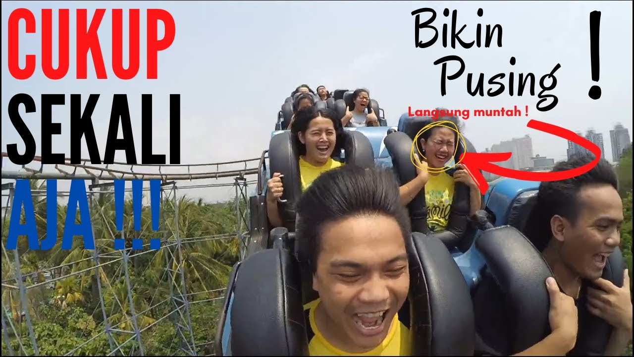 Extreme Roller Coaster Halilintar Face Reaction di Dufan Ancol Jakarta