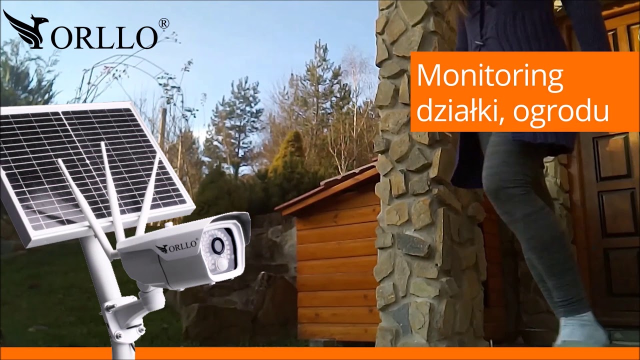 Kamera zewnętrzna Gsm LTE na kartę SIM Orllo CamSim 2S Full HD baterią solarną Monitoring domu firmy