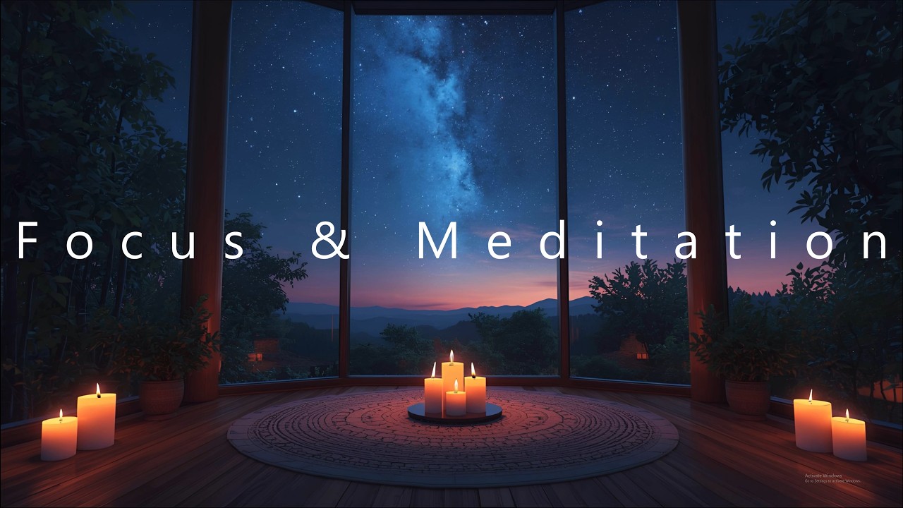 Relaxing Music for Meditation, Focus & Stress Relief - Calm Your Mind (August Night Sky, 2 Hours)