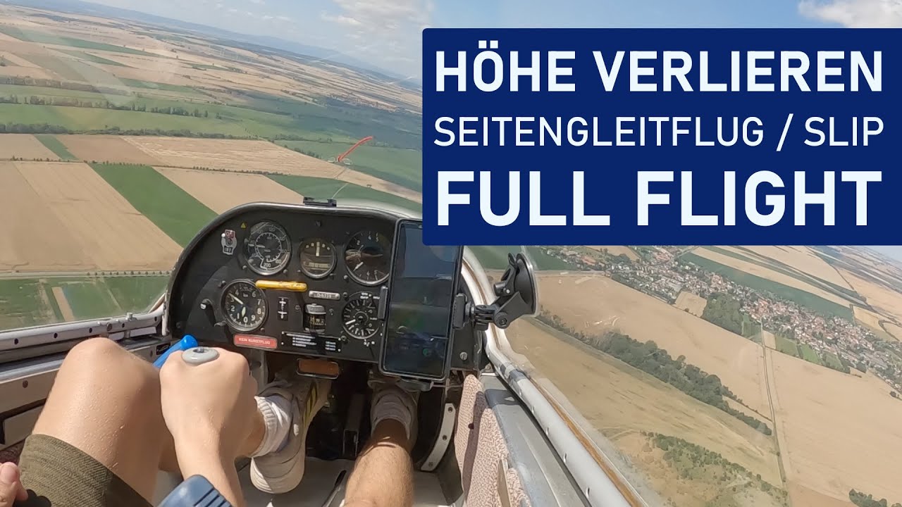 16 y.o. Pilot - SPL License: F-Schlepp im Blanik | Platzrunde | Seitengleitflug (Oschersleben)