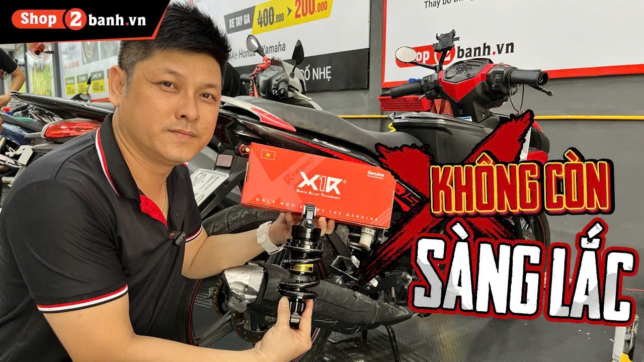 Phuộc X1R khắc phục tình trạng sàng lắc, nhảy. Phuộc xe máy chính hãng tại Shop2banh Tô Ký, Hóc Môn