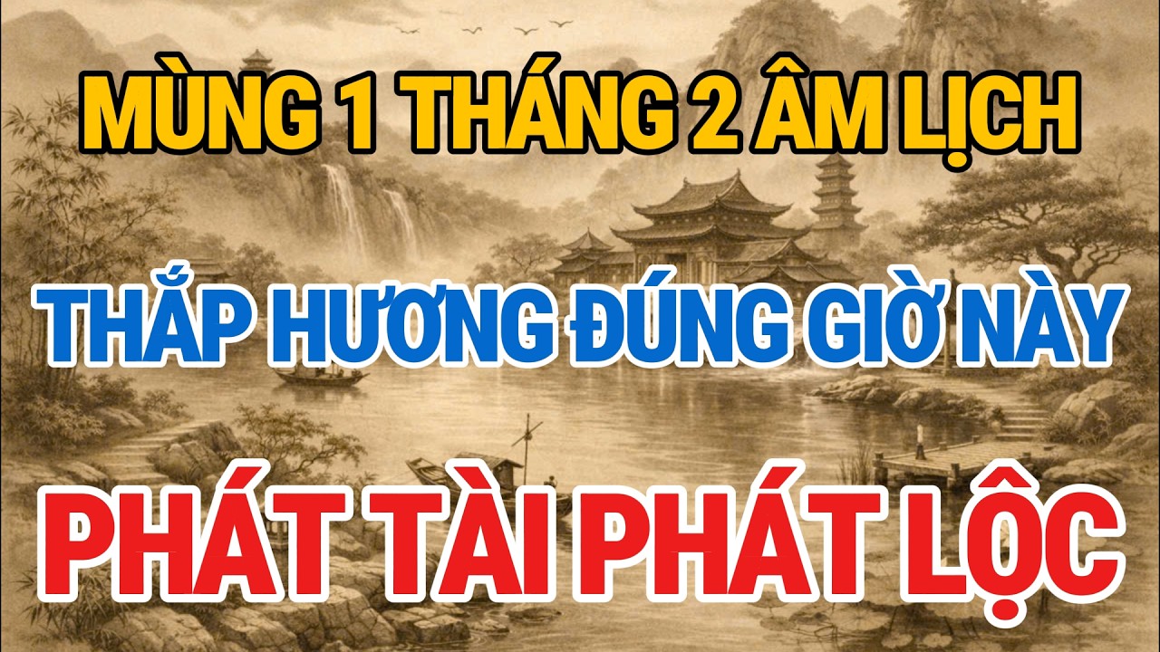 Mùng 1 Tháng 2 ÂM LỊCH, Cứ THẮP HƯƠNG Vào 3 Giờ Này GIÀU KHÔNG CẢN NỔI, TIỀN VÀO NHƯ NƯỚC
