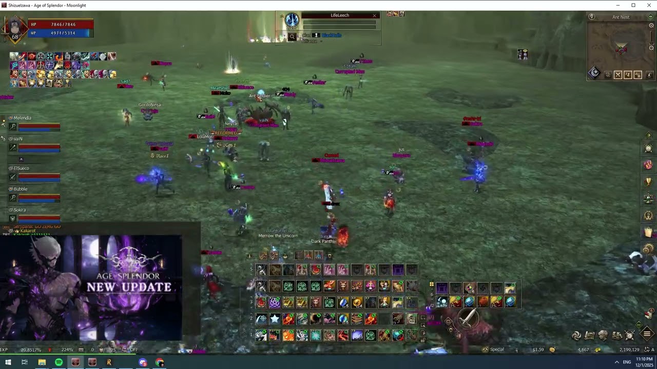 Age Of Splendor ShadowBorn Vs First Epics Mass PvP Sorceror PoV