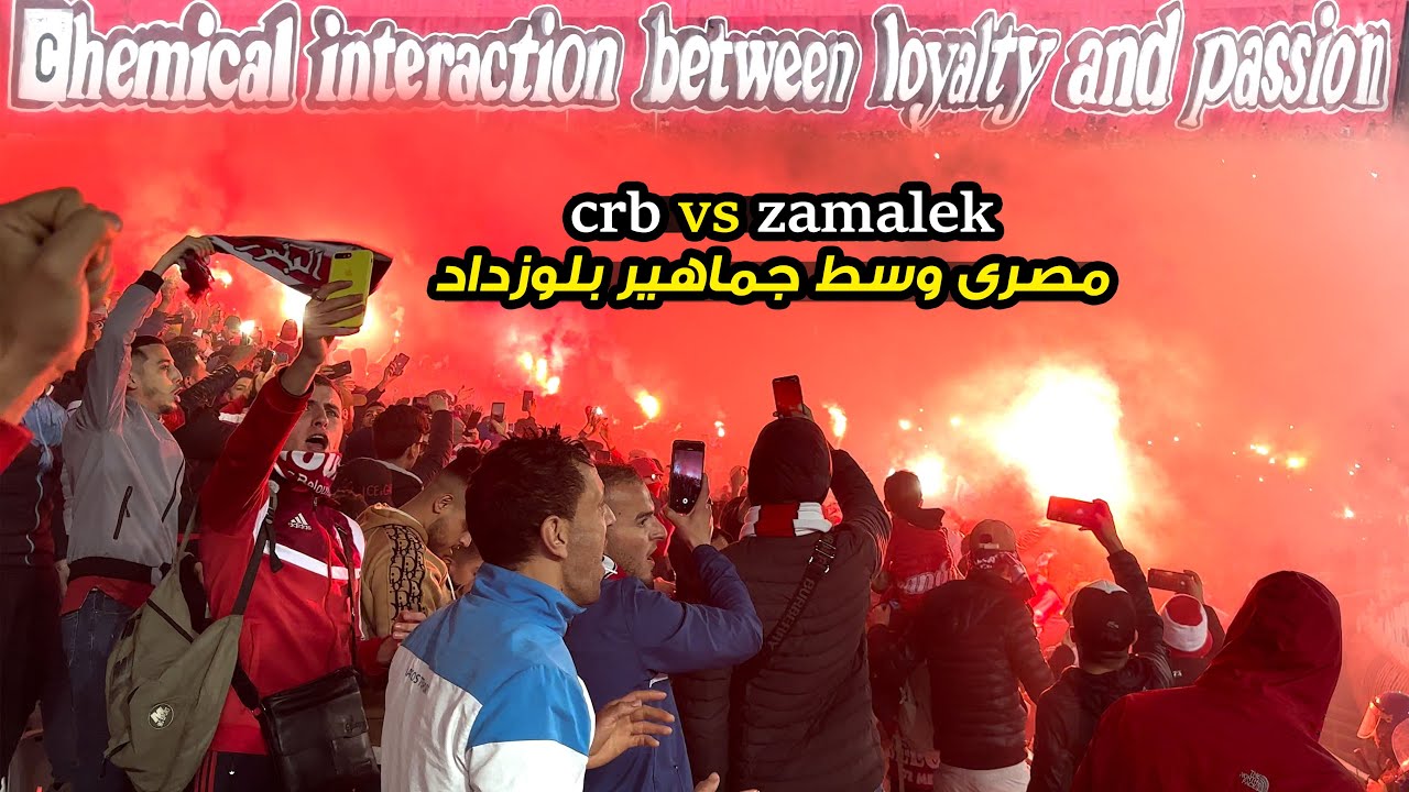 مصرى دخل وسط جماهير شباب بلوزداد ماذا كانت ردة فعلهم  crb vs zamalek
