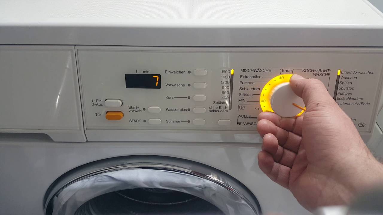 Miele Waschmaschine Prüfprogramm nutzen und Betriebsstunden auslesen