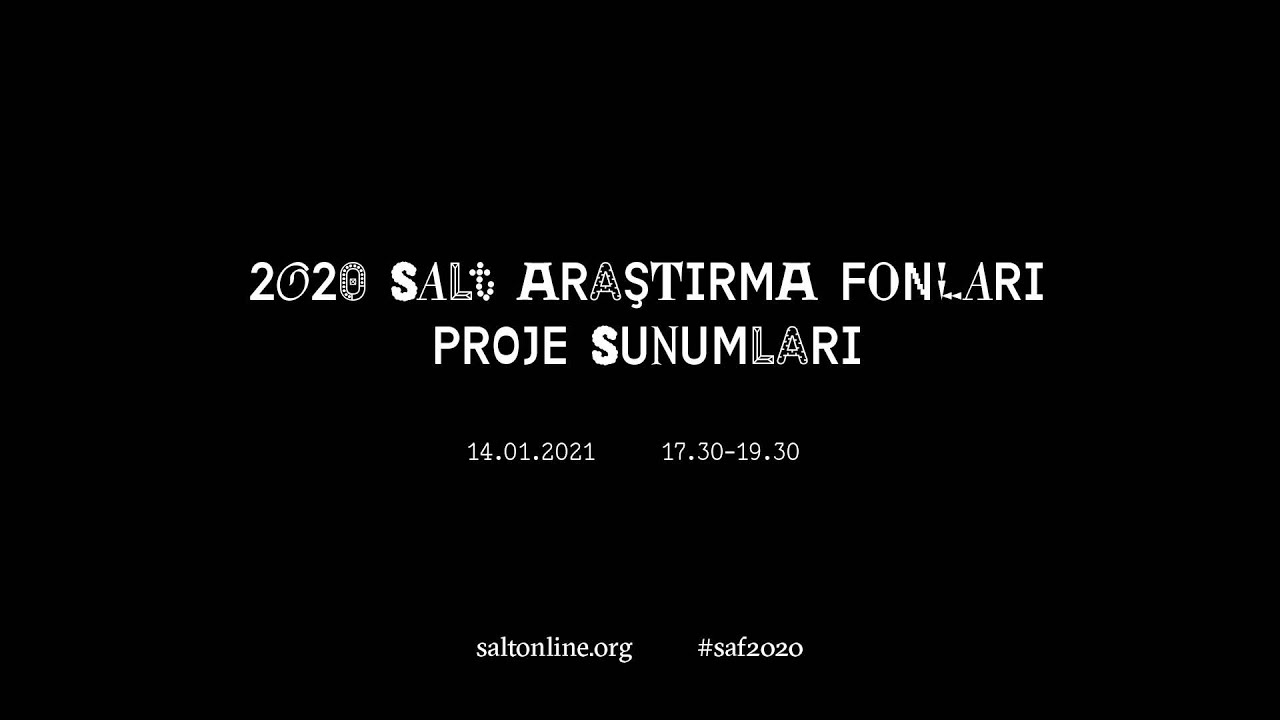 2020 SALT Araştırma Fonları Proje Sunumları: Mert Sarısu