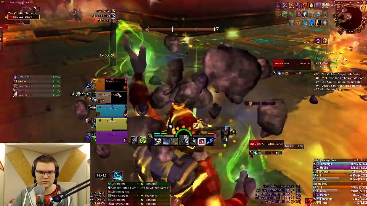 +24 King's Rest | Resto Druid M+ | Fortified, Sanguine, Quaking, Awakened