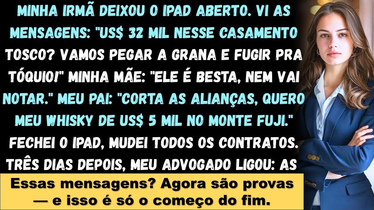 Um deslize no iPad da minha irmã… e descobri tudo no grupo da família!