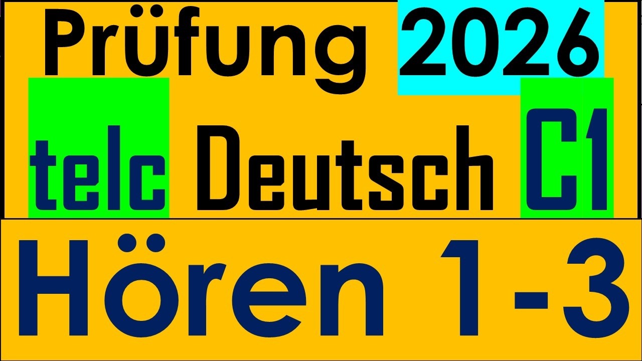 telc C1 | telc Pr&uuml;fung Deutsch C1 | H&ouml;ren 1-3 mit L&ouml;sung