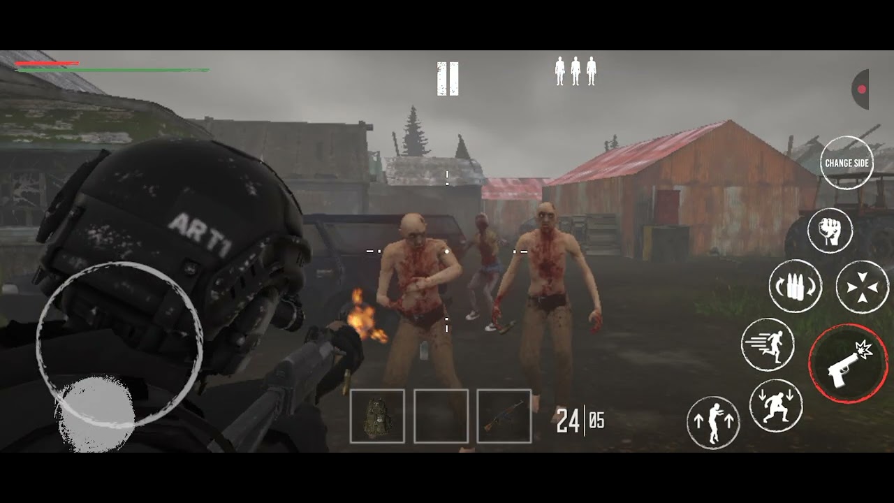 Jogo de zumbi realista 