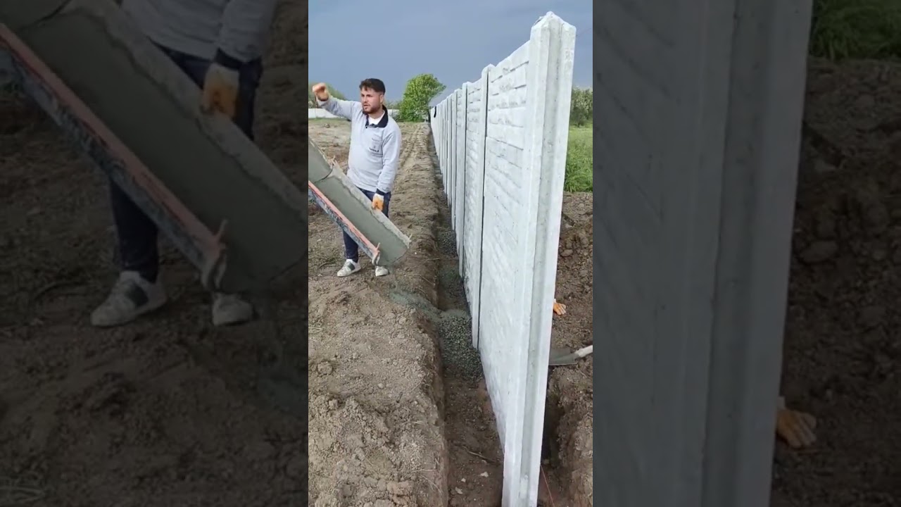 hazır beton bah&ccedil;e duvarları.
