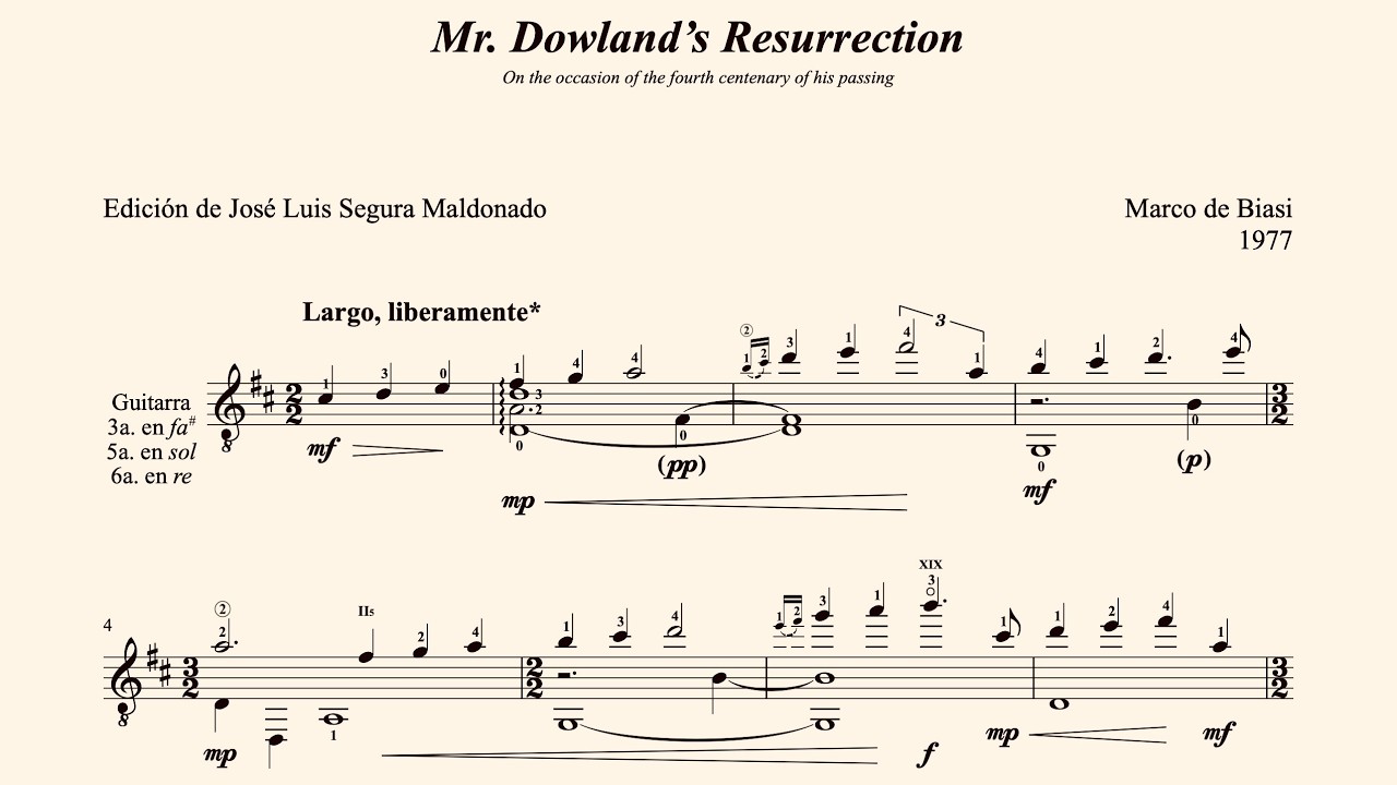 Marco de Biasi-Mr. Dowland's resurrection