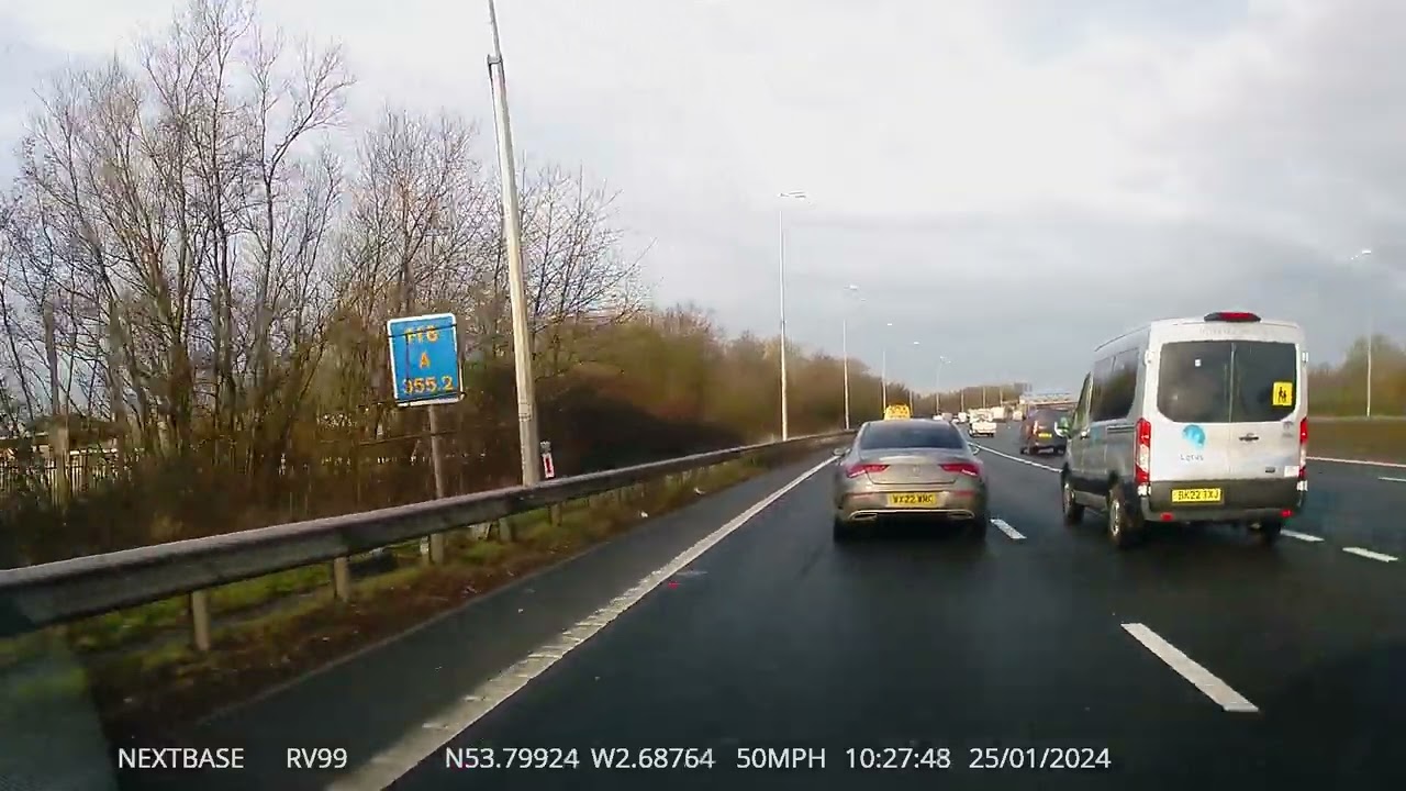 M6 North, out of control mobile user