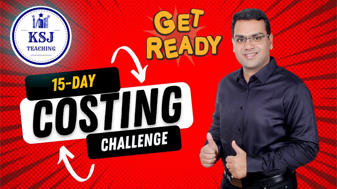 Cost Accounting CA Inter 15 Day Challenge Test Series | CA Saurav Jindal | KSJ Teaching