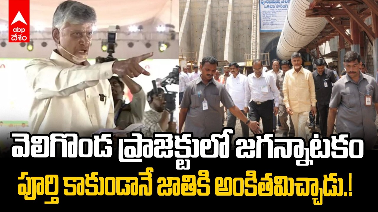 CM Chandrababu on Veligonda Project : వెలిగొండ ప్రాజెక్టులో జగన్ మోసం చేశారు | ABP Desam