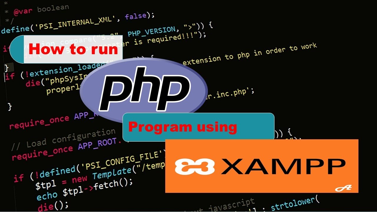 How to run PHP program in XAMPP