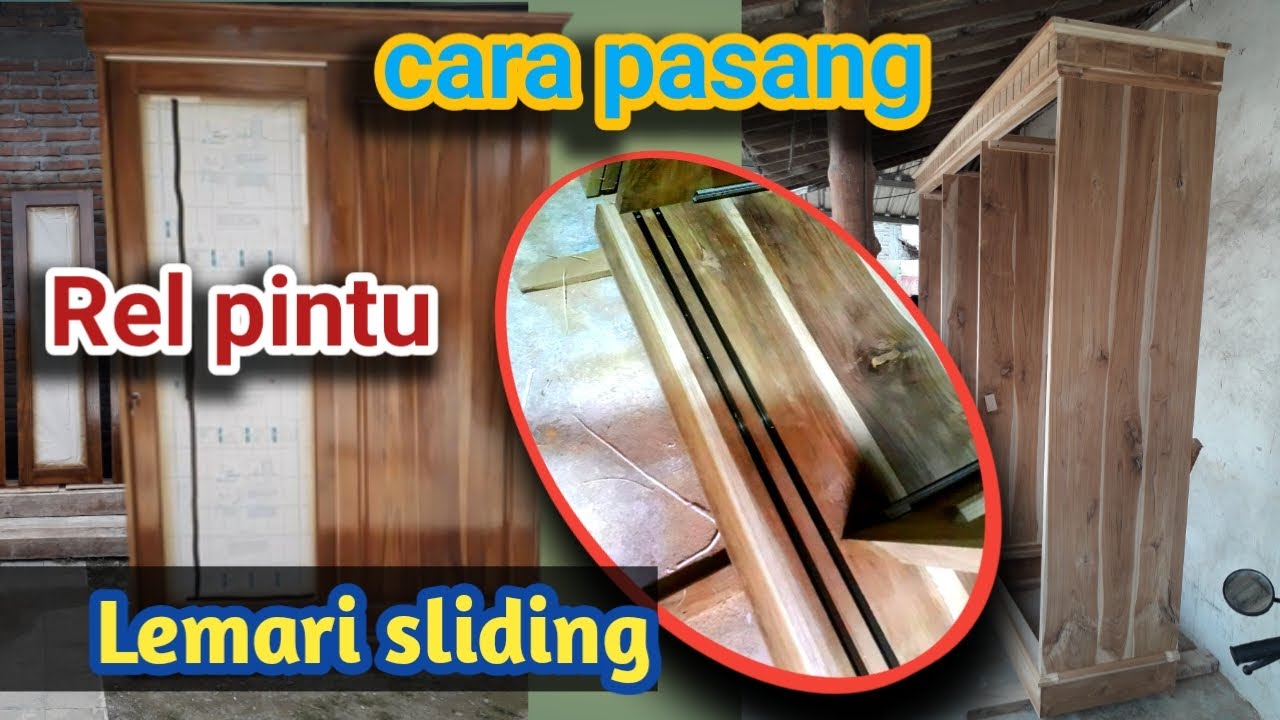 Cara memasang rel pintu lemari sliding @herrywoodcreator2860