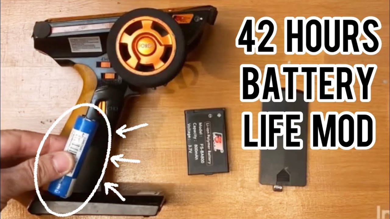 Flysky gt3c battery life extend to 42 hours