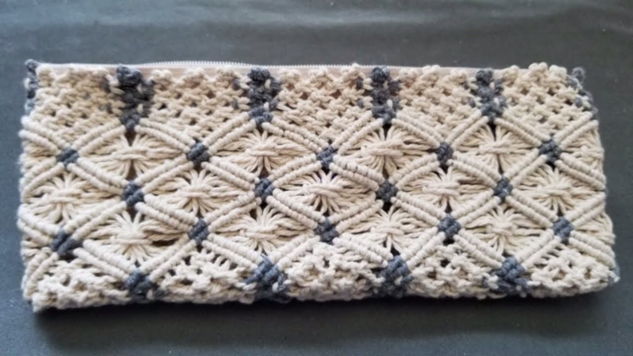Macrame Pen Pouch | DIY Macrame Clutch | Handmade School Pouch | Boho Pen Case | 绳编铅笔袋