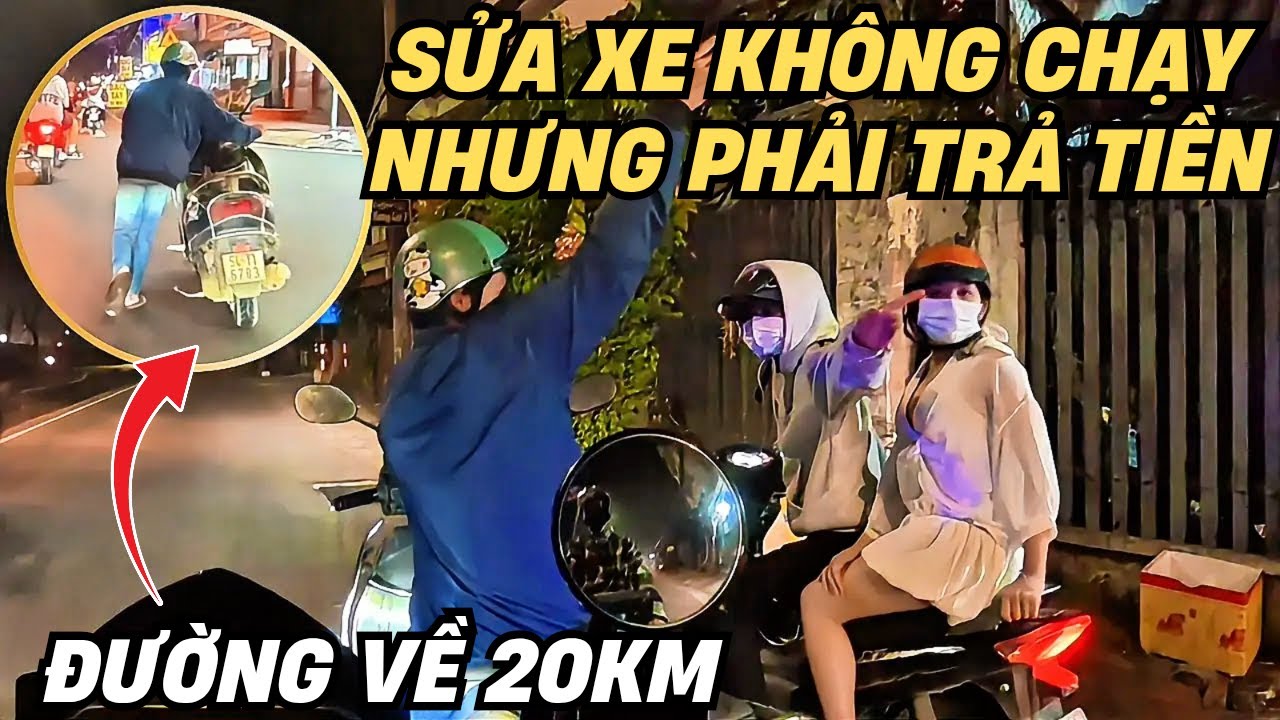Thương quá sửa xe mất nhiều tiền nhưng phải dắt bộ về hơn 20km, hỏi mới biết chuyện bất ngờ phía sau
