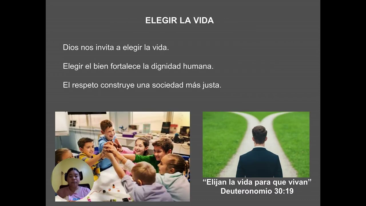 Presentación multimedia sobre la dignidad humana.