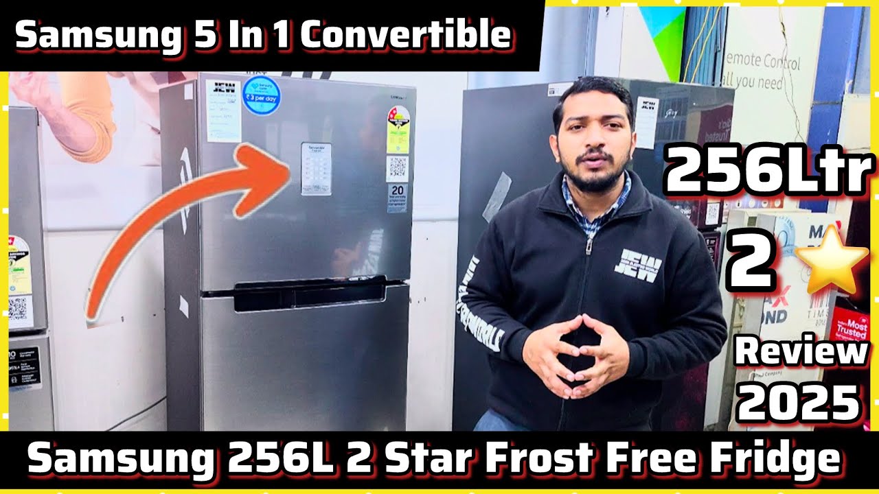New Samsung 256Ltr Double Door Fridge With 5 In 1 Convertible Technology Review 2025 | RT3732S8/HL