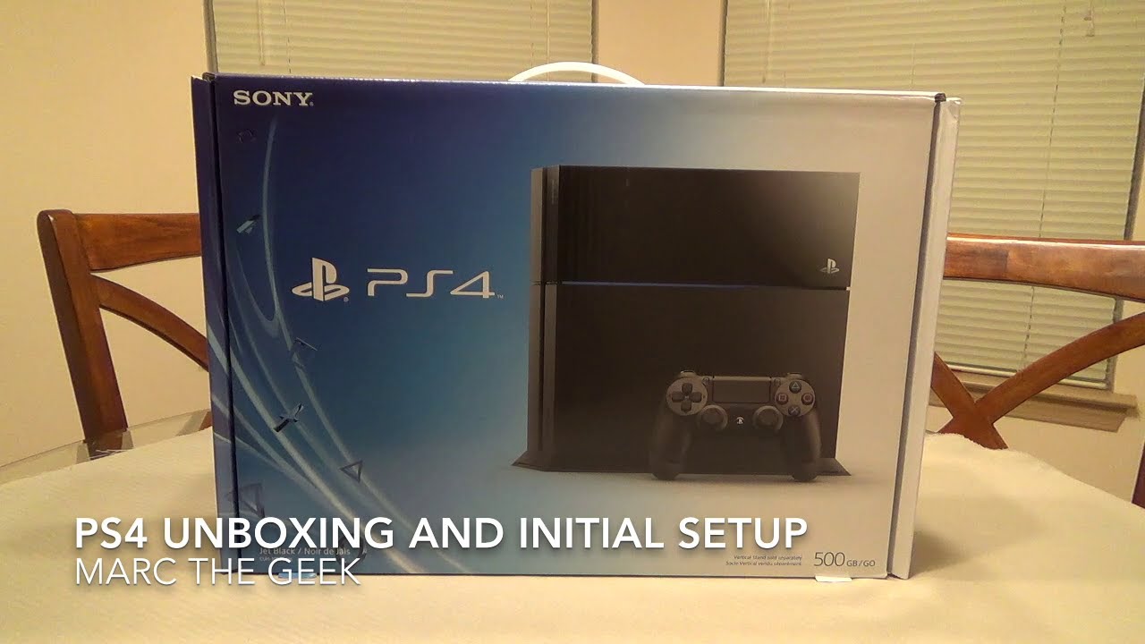 Распаковка и первоначальная настройка PS4