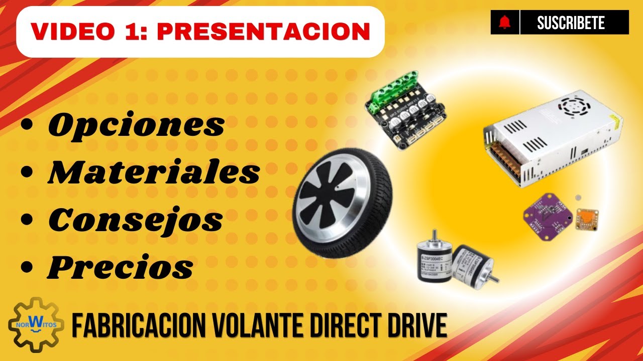 Video 1: Presentación 🔹 Tutorial, como hacer un volante para simuladores fácil y por poco dinero.