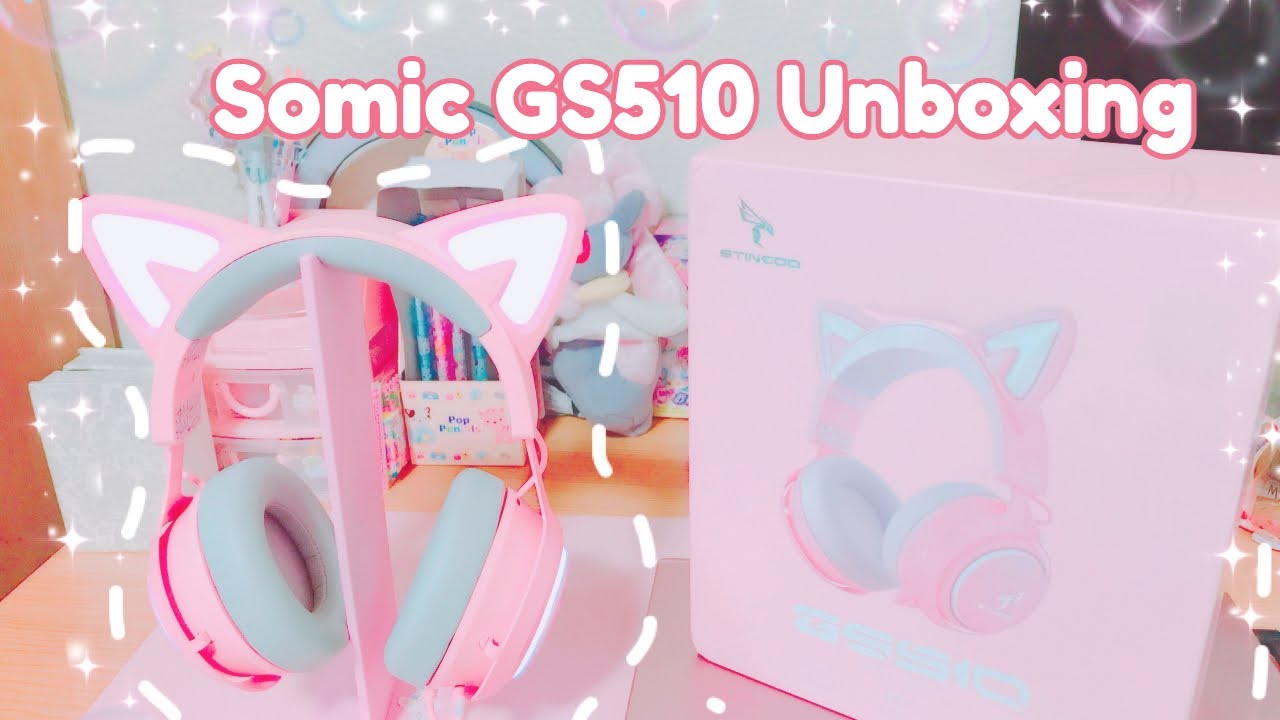 🌸Kawaii Cat Headphones | Somic GS510 Unboxing!