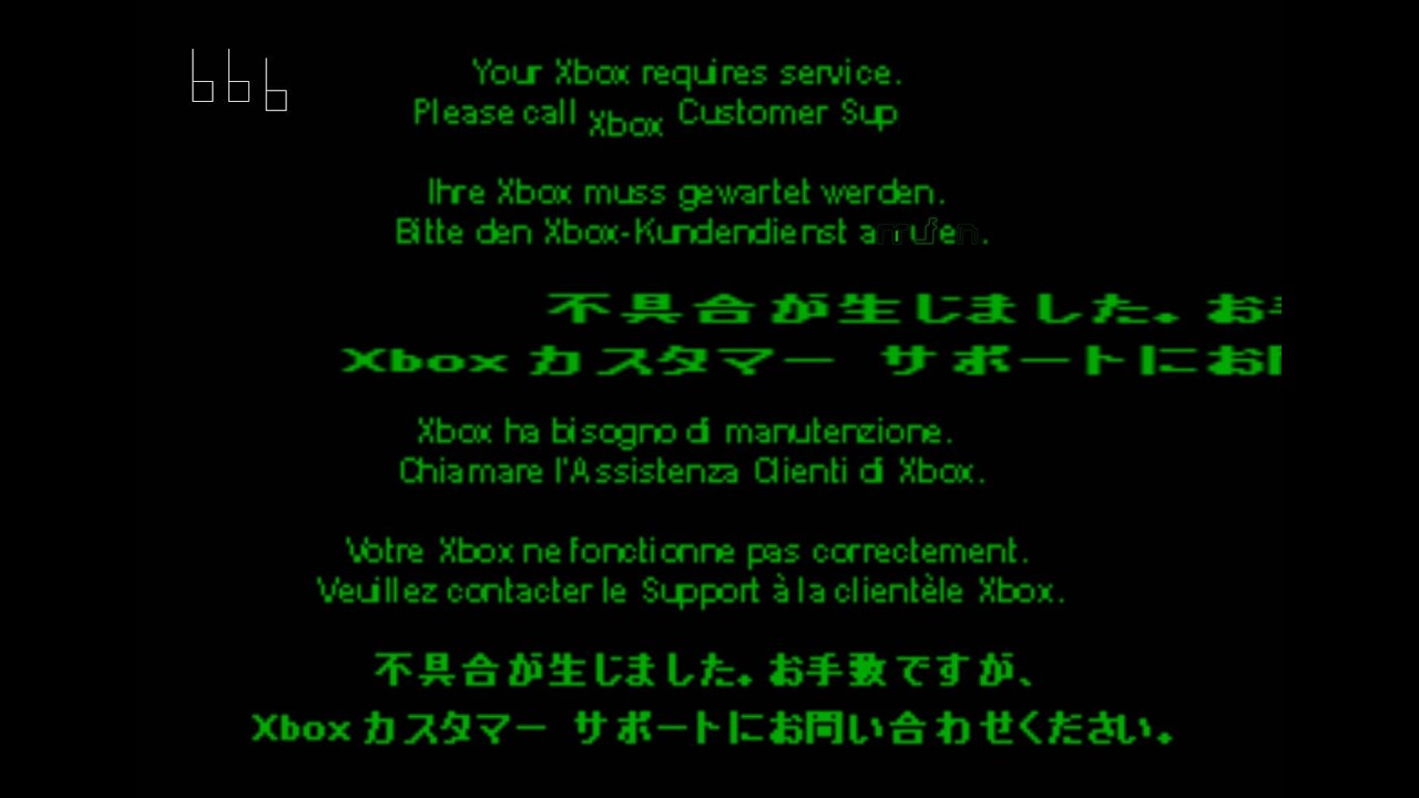 Xbox Original Death Screen (Fatal Error)