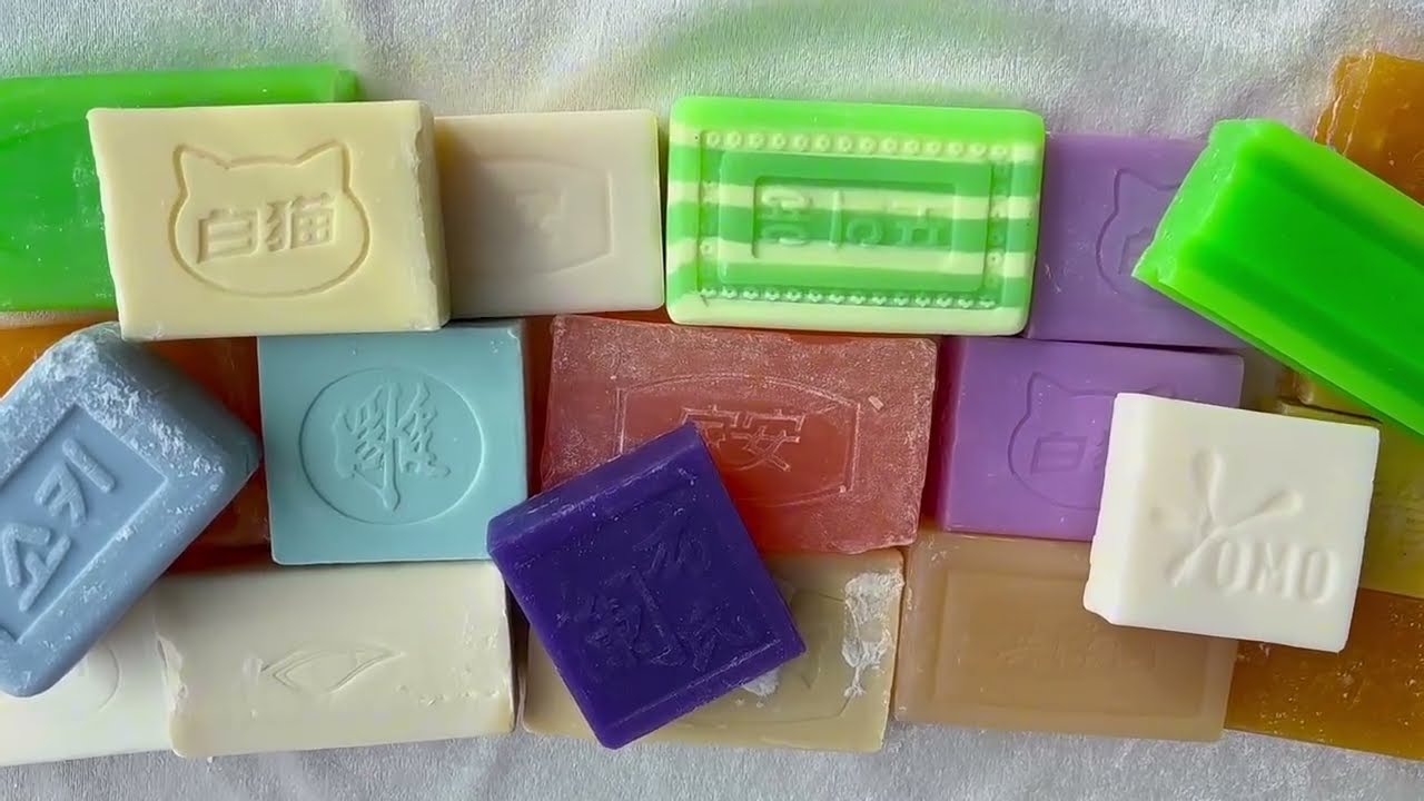 ASMR Soap Cutting Dry Soap Cutting ASMR Satisfying Sound ASMR No Talking Crispy Lovely Vintage Soap