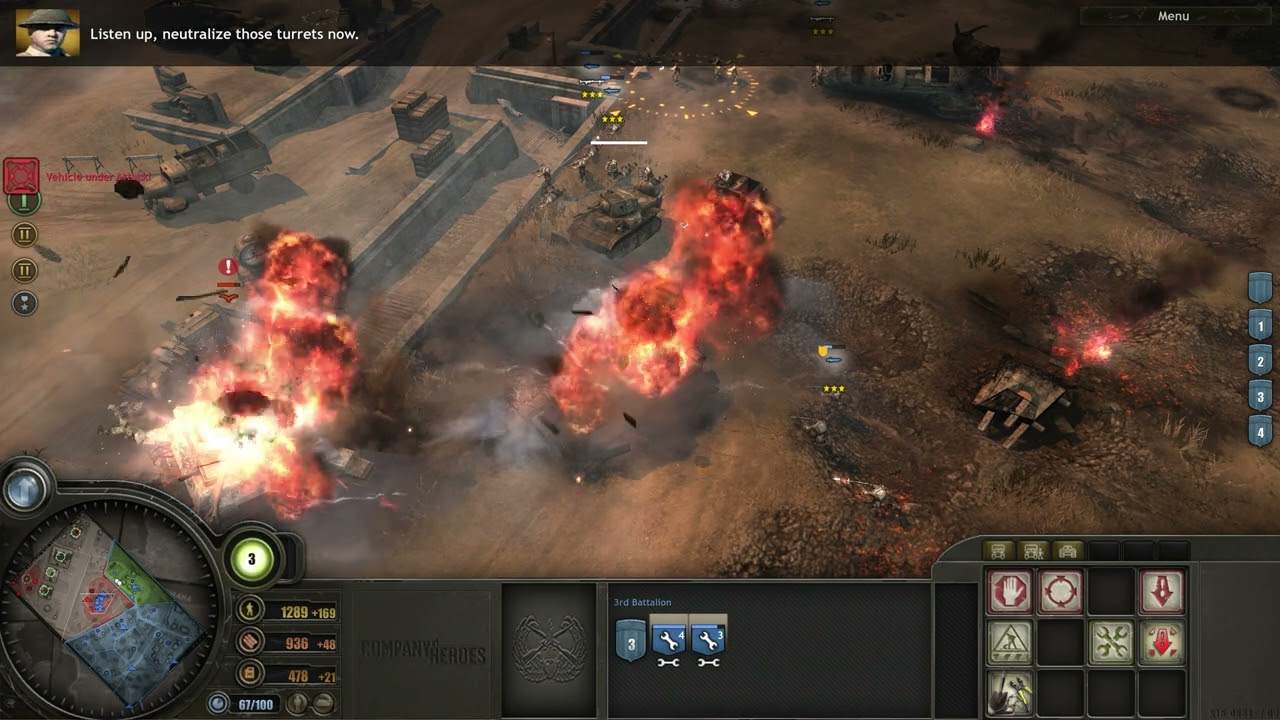 COH1.84, 4. Carpiquet: The Airfield, Part 3, Expert, Full Objective, Campaign, Company of Heroes 1