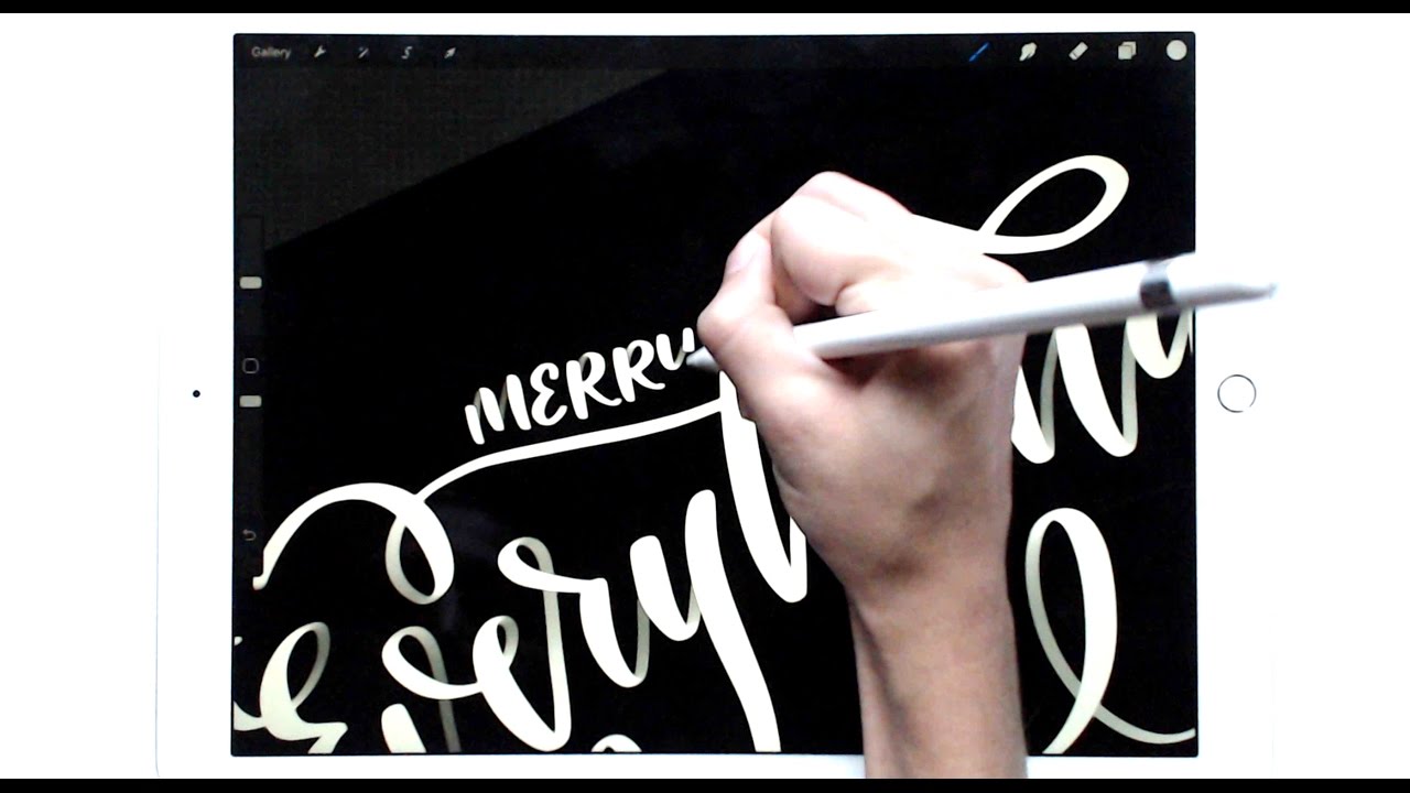 iPad Lettering: Using Multiple Procreate Textures