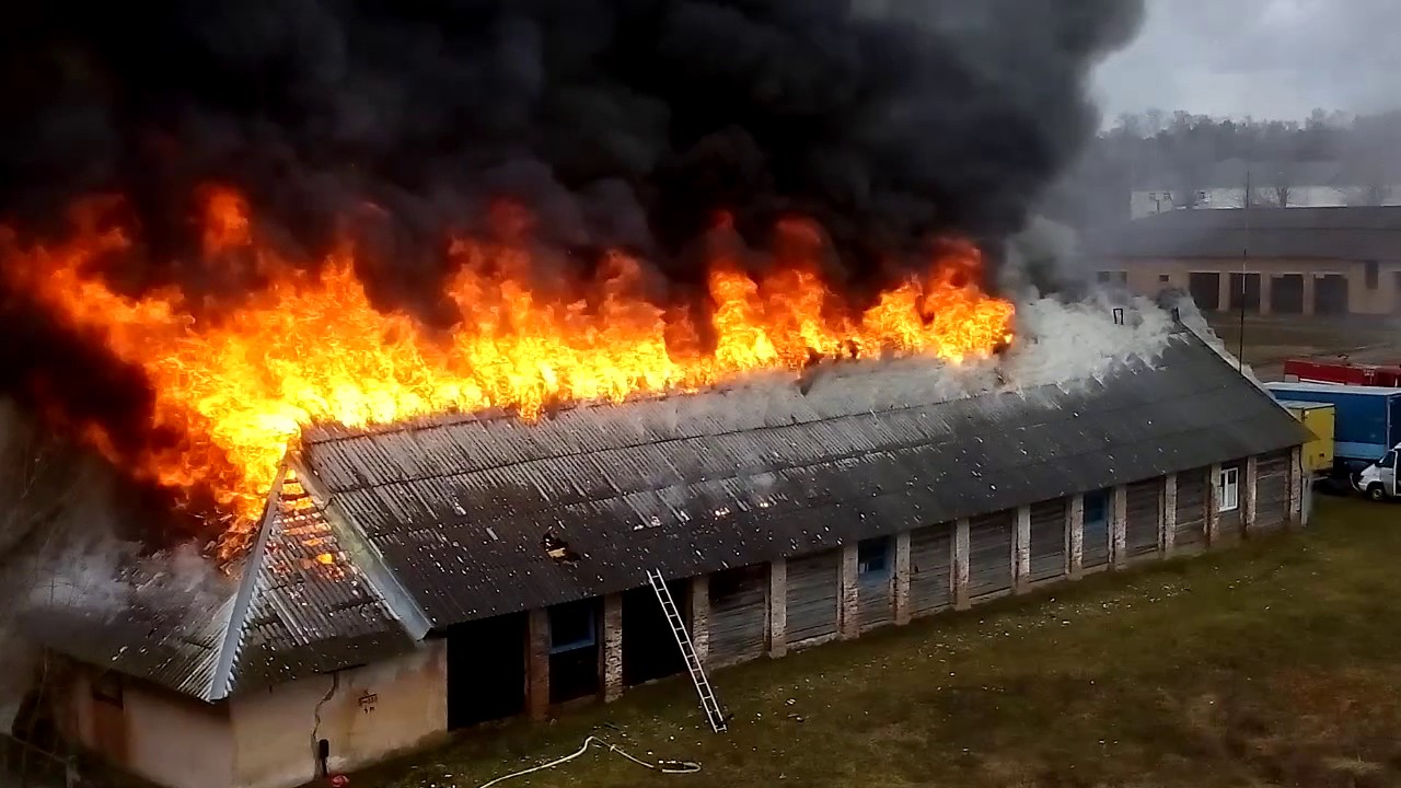 Пожар на складе .Марьина горка.