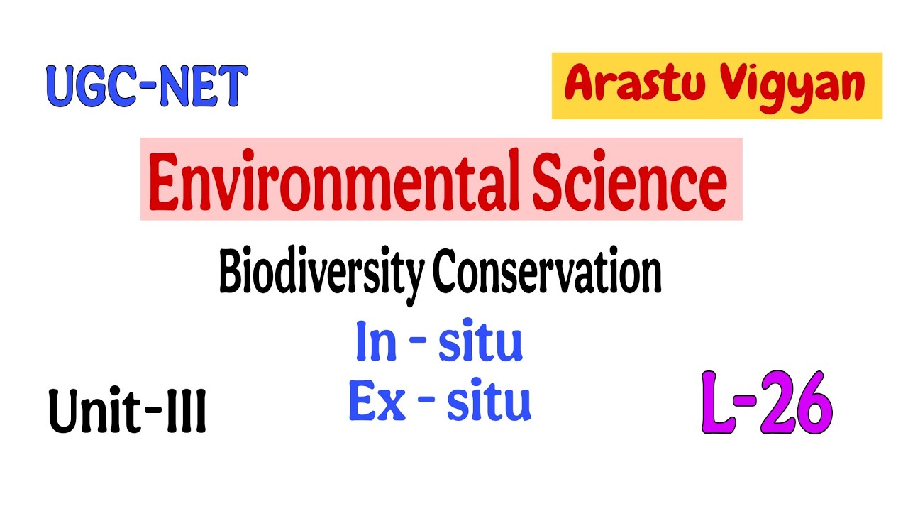 Biodiversity Conservation: In-situ and Ex- situ / Unit -3/ #ugcnet #environmentalscience 