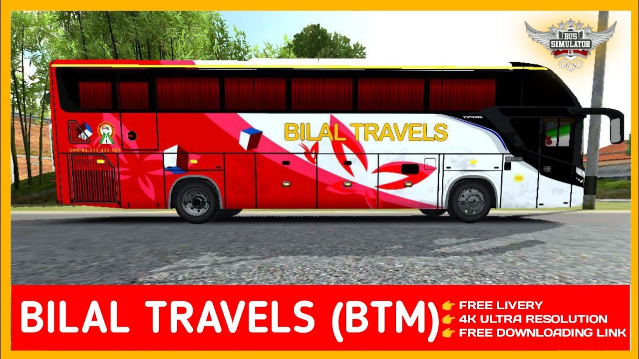 Bilal Travels || Yutong Master Nova Bus || Bussid Free HD Liveries || MASTER OFFICIAL PK