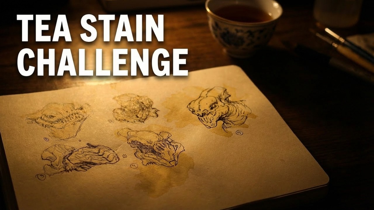 Tired of Blank Pages? Try This Tea Stain Creature Hack