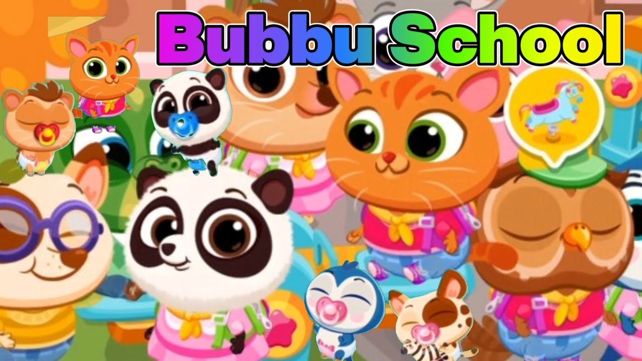 Bubbu School / Let's all have fun at school❗😺🐷🐰🐶🦊🐸