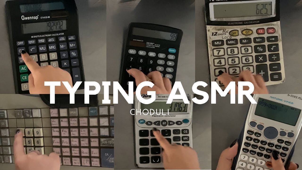 6 types of Calculators | Aggressive Typing ASMR
