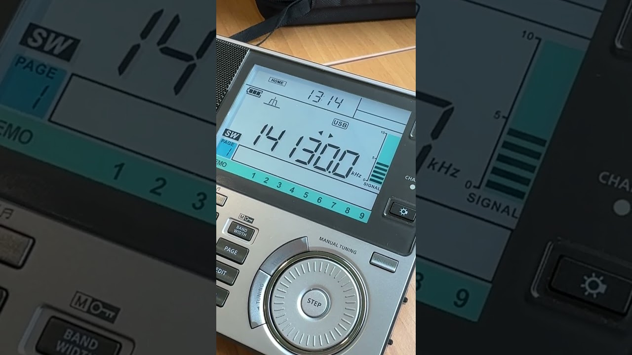 R3DCX call sign amateur radio broadcast shortwave 14130 mhz LSB mode listeninig Turkey  UTC 1021