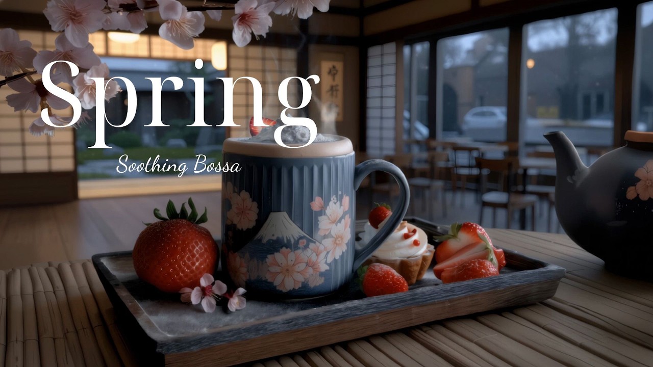 Warm Spring Morning Bliss 🌸☕ Soothing Bossa Nova Jazz  | Cozy Coffee Shop Ambiance