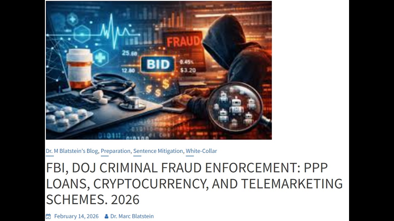 DOJ, FBI ENFORCEMENT  PPP LOANS, CRYPTOCURRENCY, AND TELEMARKETING SCHEMES