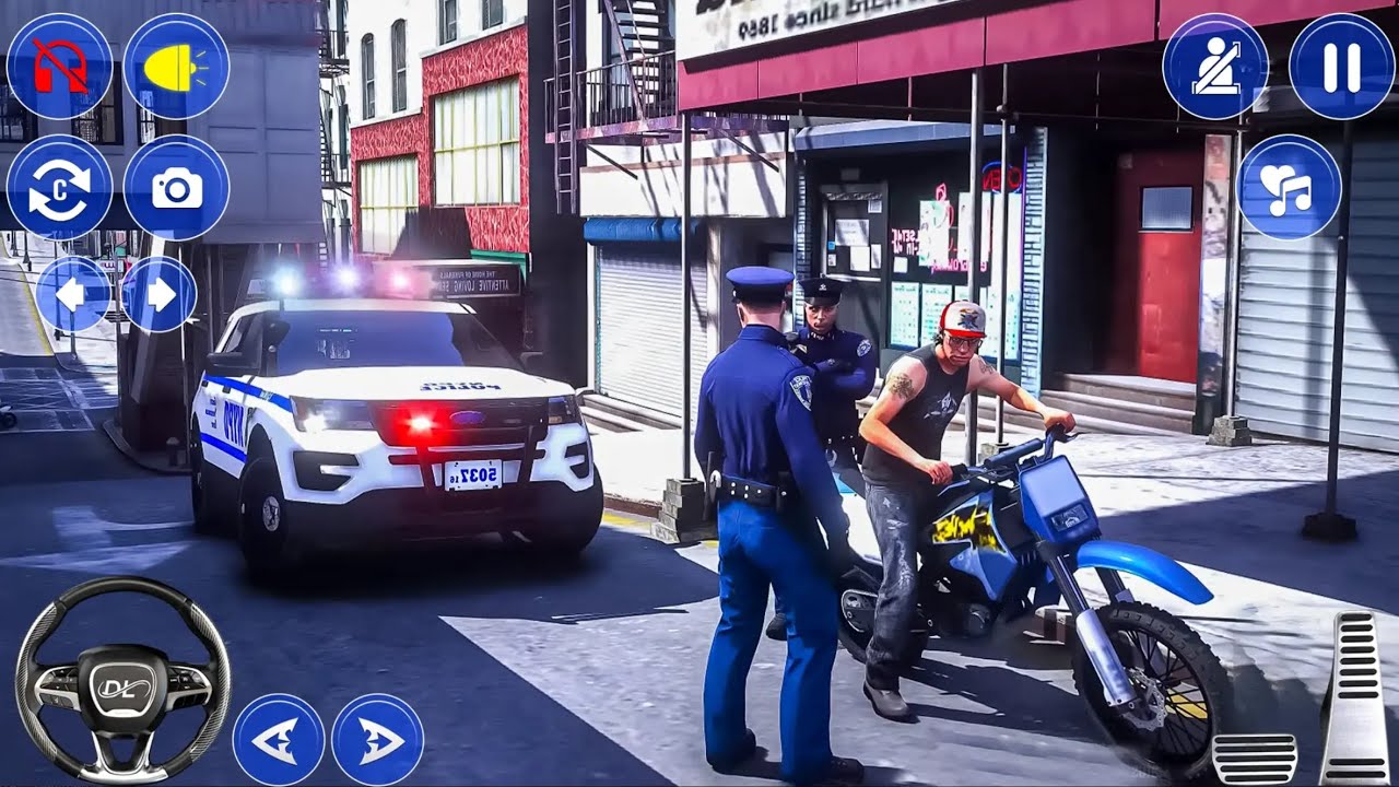 Полицейская погоня: игра про полицейских, 3D-симулятор вождения полицейской машины.