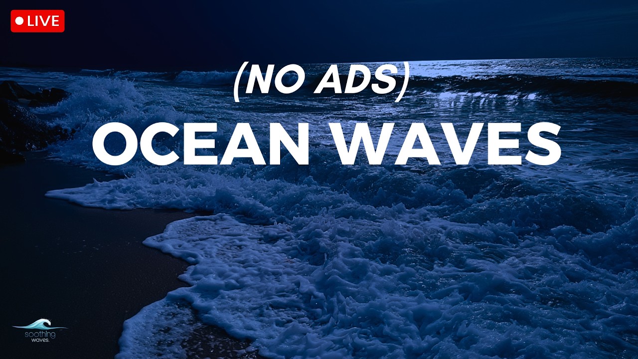 🔴 Ocean Waves for Deep Sleep | Ocean Sounds for Deep Sleeping with A Dark Screen and Rolling Waves