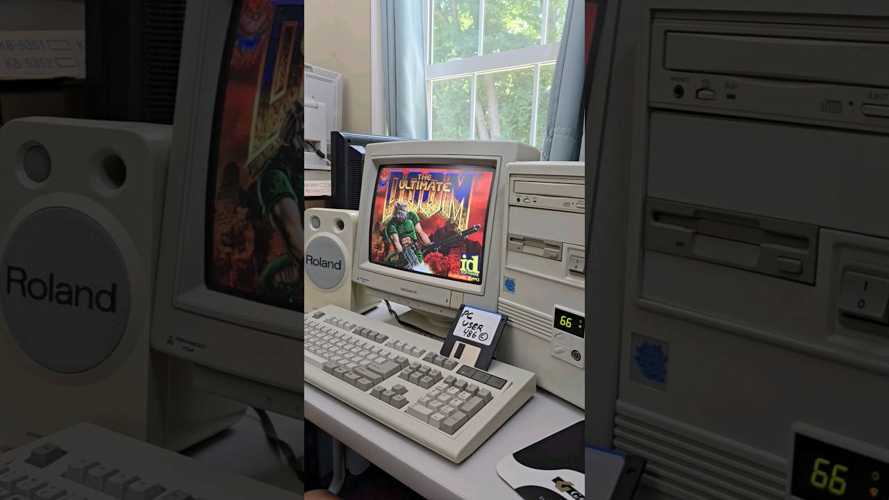 90s PC #gaming - ULTIMATE DOOM (1995) startup #asmr