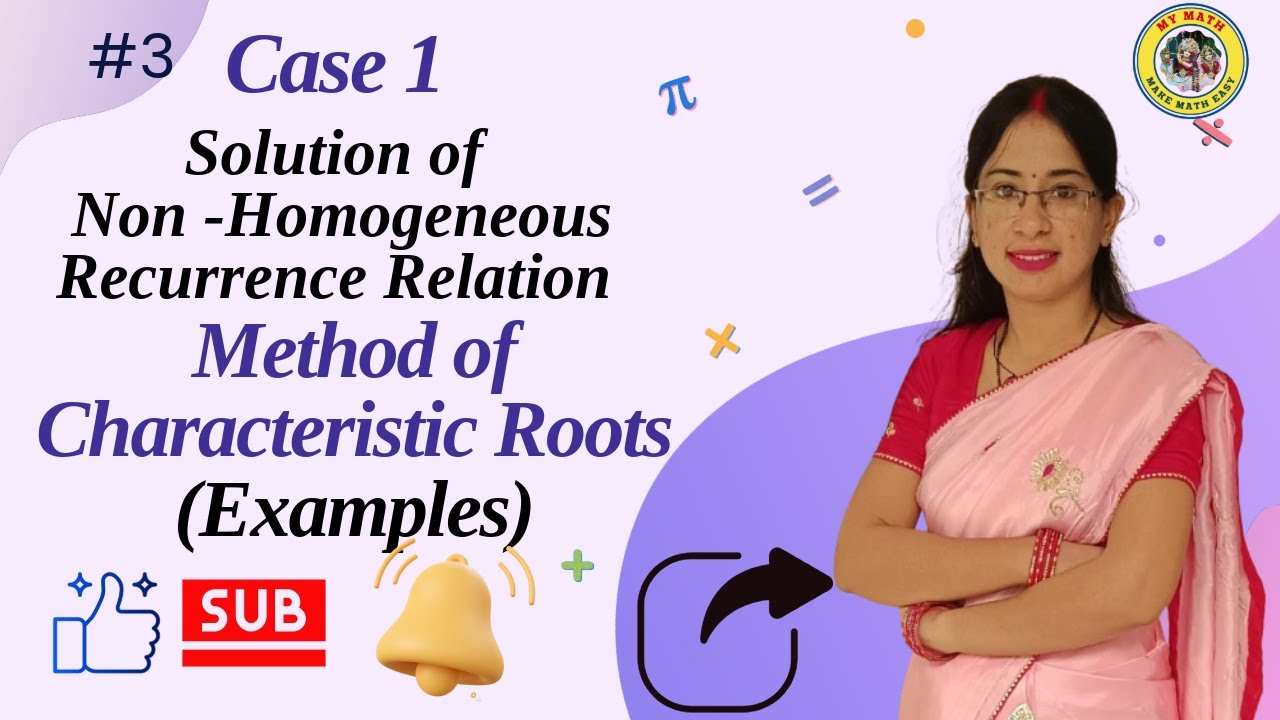 3. Case I of Non-homogeneous recurrence relation || when f(n) is constant || Examples of Non-homo