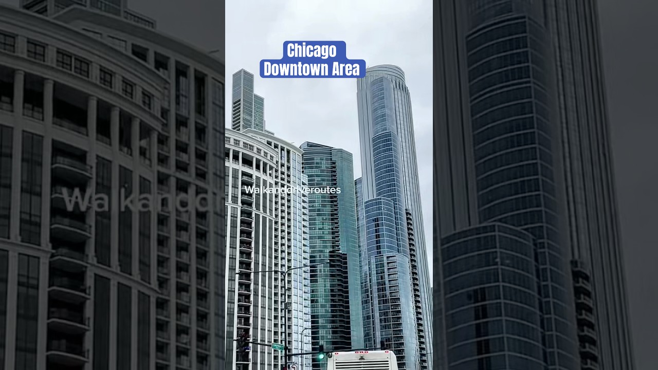 Chicago Downtown Area 🇺🇸 #walkanddriveroutes