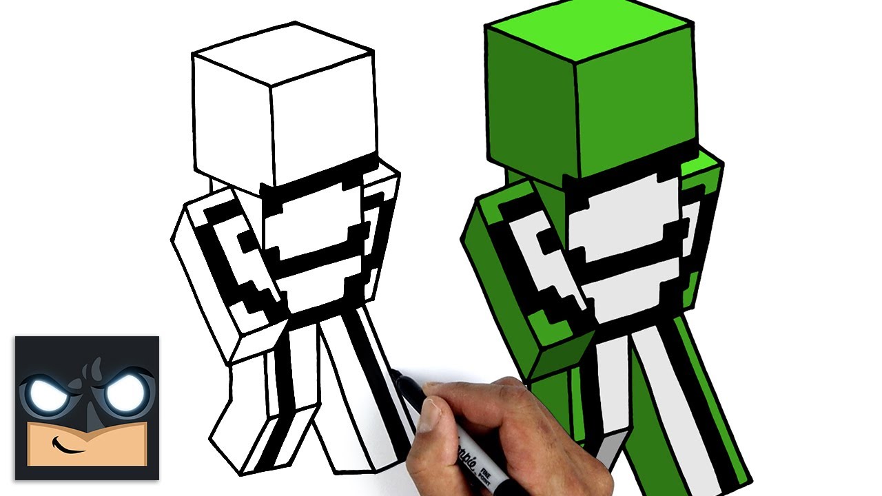 How To Draw DreamWasTaken | Dream SMP || Minecraft Skin Tutorial